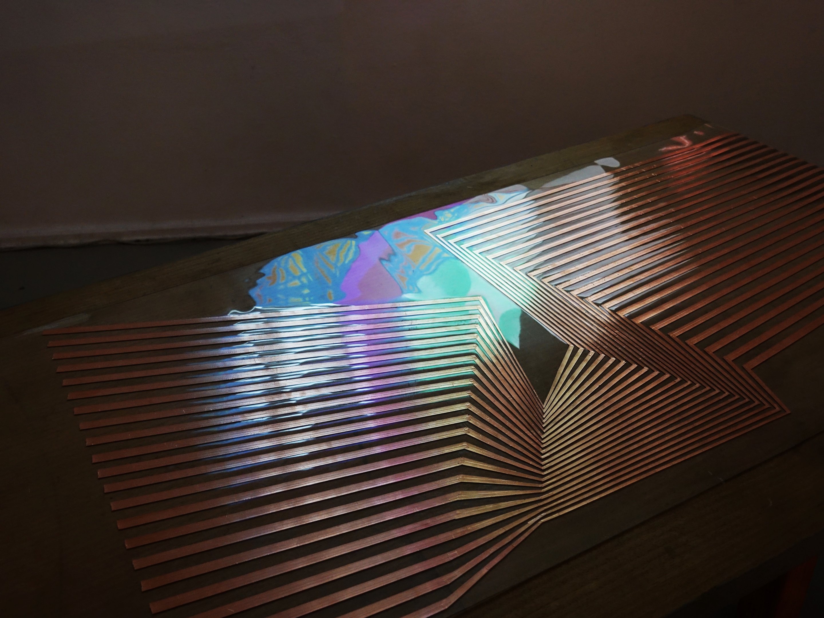 Copper interface and projected light